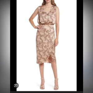 Black Halo Renata Printed Sleeveless Sheath Dress sz 8 NWT